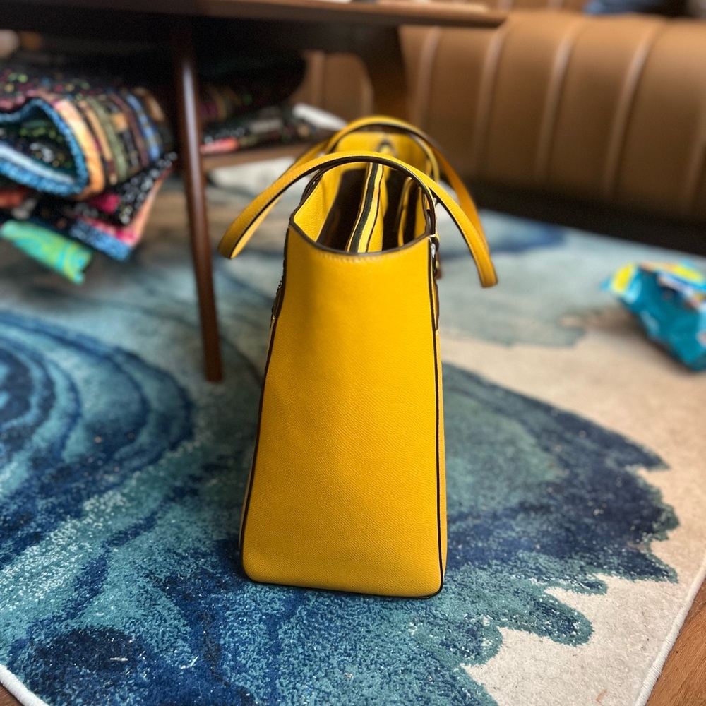 EUC Coach Yellow Work Tote - Picture 3 of 12